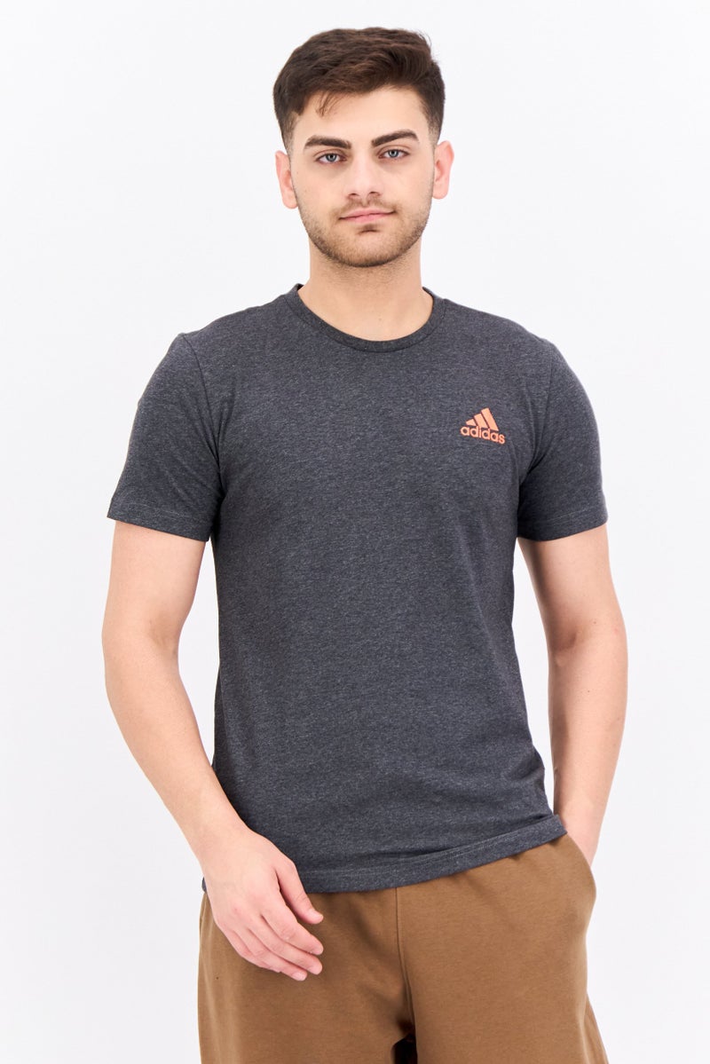 Adidas Men Sportswear Fit Short Sleeve Outdoor T Shirt, Grey - Image 1